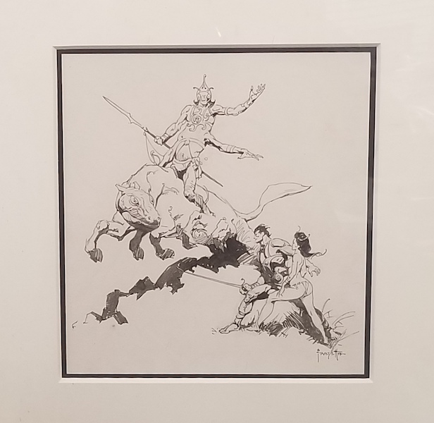 Original pen and ink book illustration by Frank Frazetta for ‘A Princess of Mars’ by Edgar Rice Burroughs, $36,000