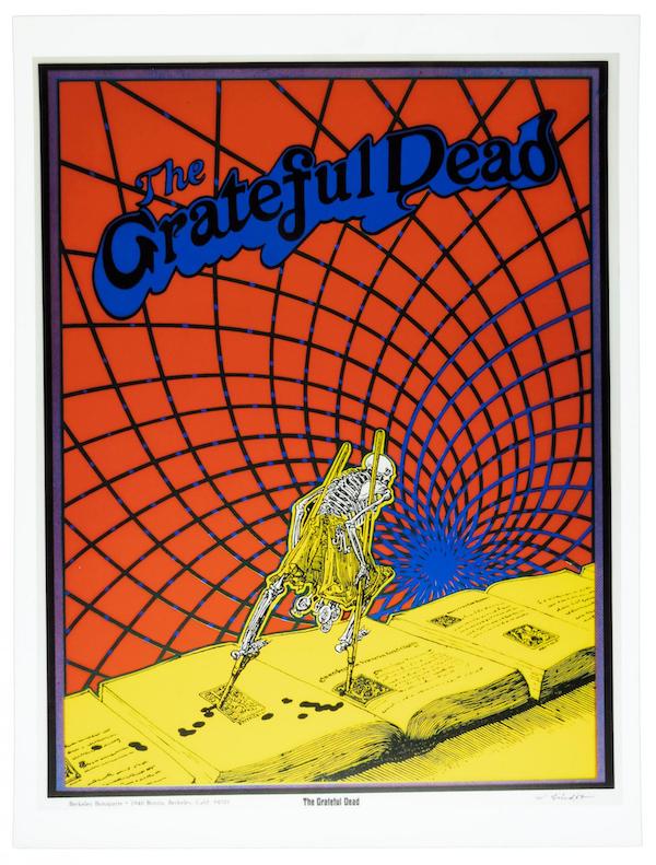 1967 poster for the Grateful Dead, signed by designer Bob Fried, estimated at $4,000-$6,000