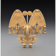 Pre-Columbian Tairona gold pendant, estimated at $10,000-$15,000. Image courtesy of Heritage Auctions