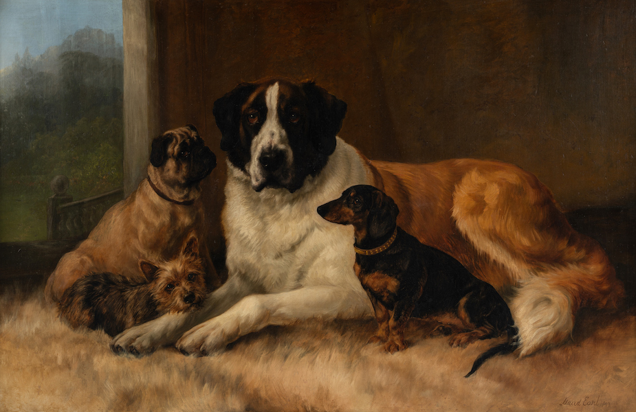Maud Earl, ‘Four Friends,’ estimated at $30,000-$50,000. Image courtesy of Hindman