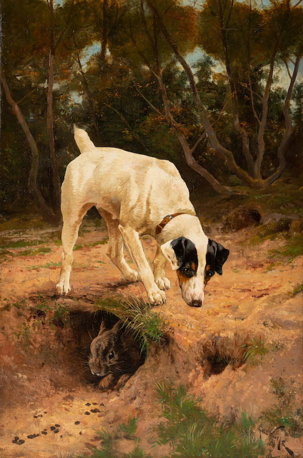 Arthur Wardle, ‘Look Out!,’ estimated at $10,000-$15,000. Image courtesy of Hindman