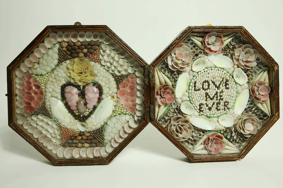 Large 19th-century double sailor’s valentine, estimated at $2,500-$3,500