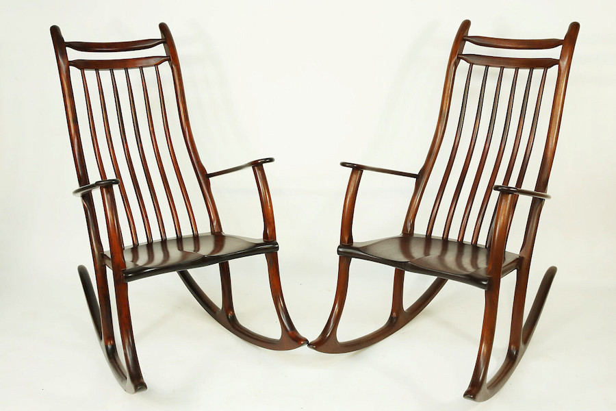 Pair of rocking chairs by Stephen Swift, estimated at $4,000-$5,000
