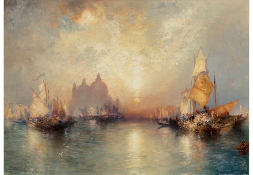 Thomas Moran, ‘Entrance to the Grand Canal, Venice,’ $109,000. Image courtesy of Heritage Auctions