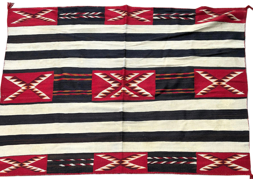Circa-1900 red mesa chief pattern rug, $4,000