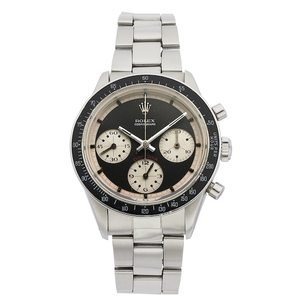 Circa-1969 Rolex Cosmograph Daytona with Paul Newman dial, estimated at $75,000-$1 million. Image courtesy of Heritage Auctions