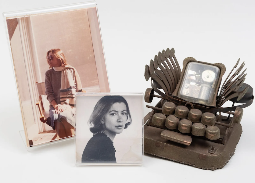 Group of desk articles from the collection of Joan Didion, estimated at $200-$400. Image courtesy of STAIR and LiveAuctioneers