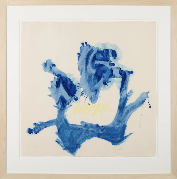 Helen Frankenthaler, ‘Provincetown Series #2,’ 1960, watercolor and crayon on paper, 35 ⅛ by 35in, PAAM collection, gift of the Helen Frankenthaler Foundation, 2022. © 2022 Helen Frankenthaler Foundation, Inc. / Artists Right Society (ARS), New York.