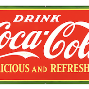 Monumental 1938 Canadian Coca-Cola single-sided porcelain sign, CA$14,160