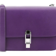 Yves Saint Laurent Carre shoulder bag in royal purple calfskin leather, estimated at $3,000-$3,500