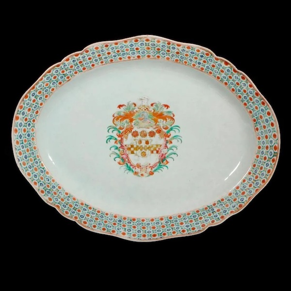 Chinese Export oval platter, estimated at $800-$1,200