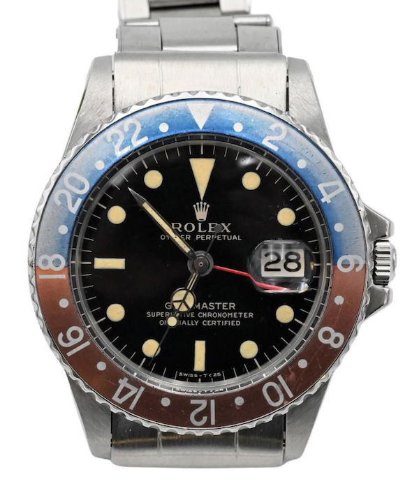 1967 Rolex GMT Pepsi watch, estimated at $10,000-$15,000