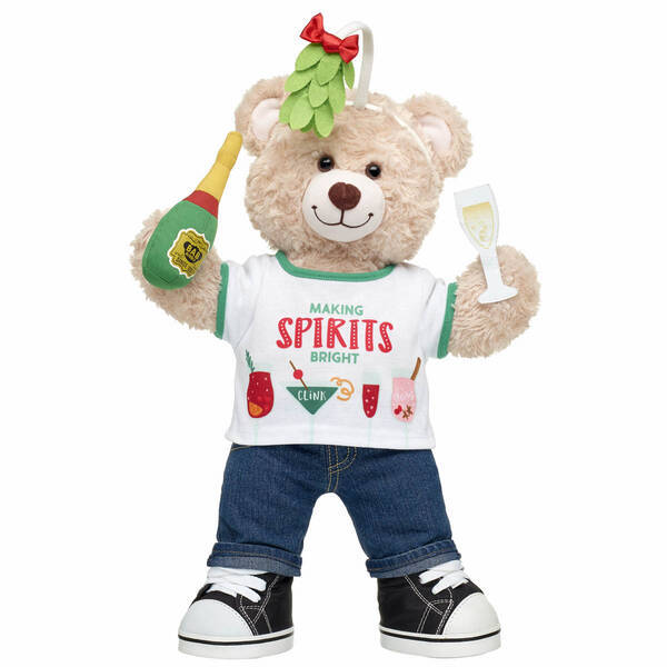 Some Bear Cave offerings include unambiguous references to coffee and alcohol, two beverages that are traditionally off-limits to kids. Image courtesy of Build-a-Bear 