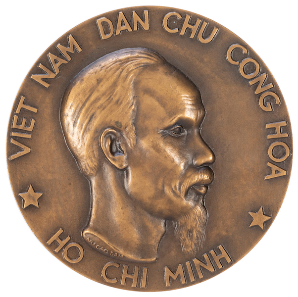 Circa-1960s bronze medal with a profile of Ho Chi Minh, $3,360