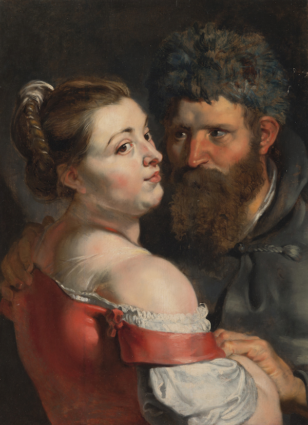 Peter Paul Rubens, ‘A Sailor and a Woman Embracing,’ circa 1615-18. Oil paint on panel, 39 3/8 by 31 1/4in. © The Phoebus Foundation, Antwerp. 