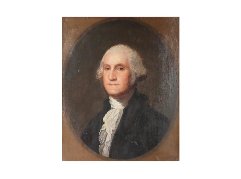 George Washington portrait attributed to Gilbert Stuart, estimated at $40,000-$80,000 