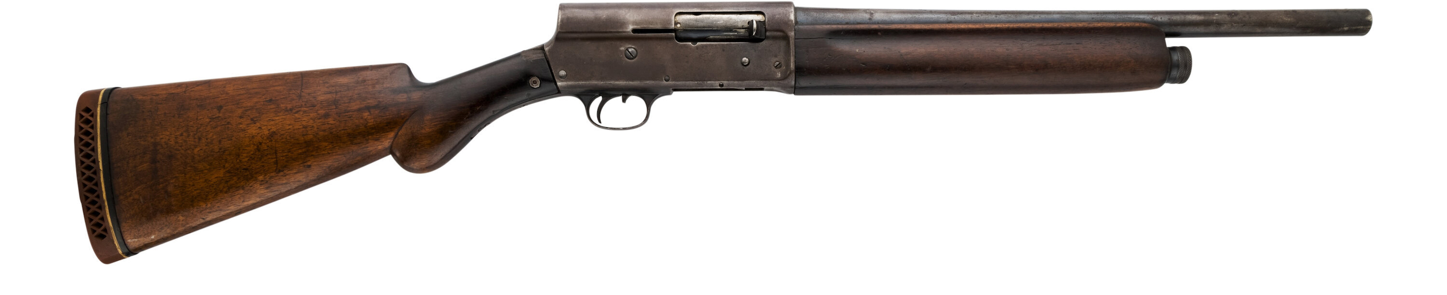 Remington Model 11 semi-automatic shotgun found in the car in which Bonnie Parker and Clyde Barrow were killed, estimated at $40,000-$60,000. Image courtesy of Heritage Auctions