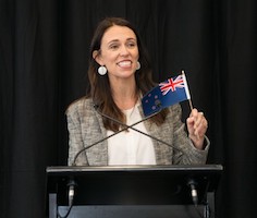 New Zealand PM Ardern and rival turn her hot-mic vulgarity into charity win