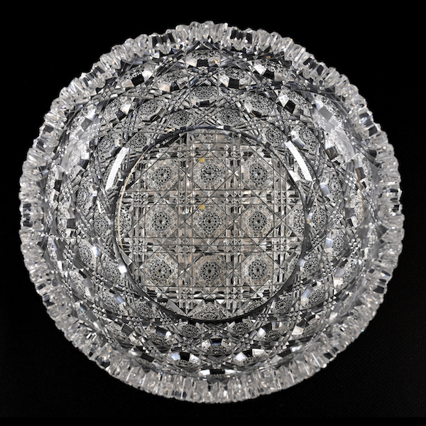 American Brilliant Cut Glass bowl signed by Hawkes in the Imperial 2 pattern, sold in the March 4-5 auction for $9,200