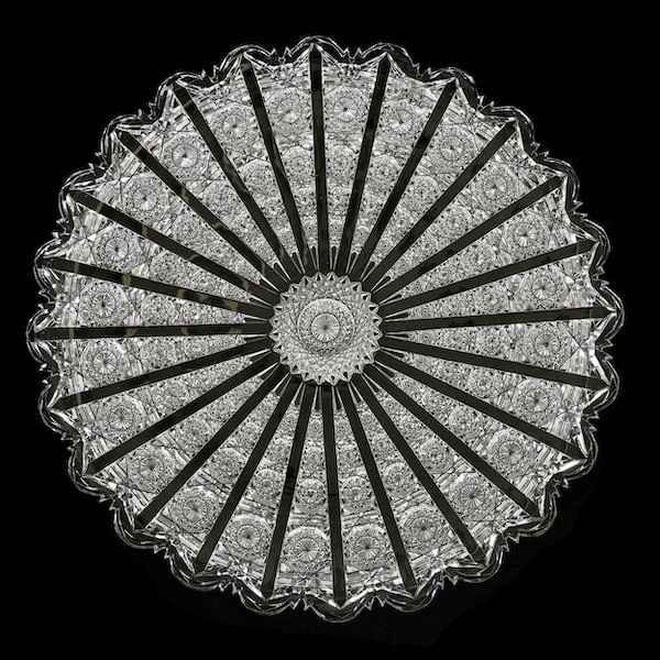 Round American Brilliant Cut Glass tray in the Hawkes Panel pattern, the finest example ever offered by Woody Auction, sold in the Nov. 12 auction for $115,500