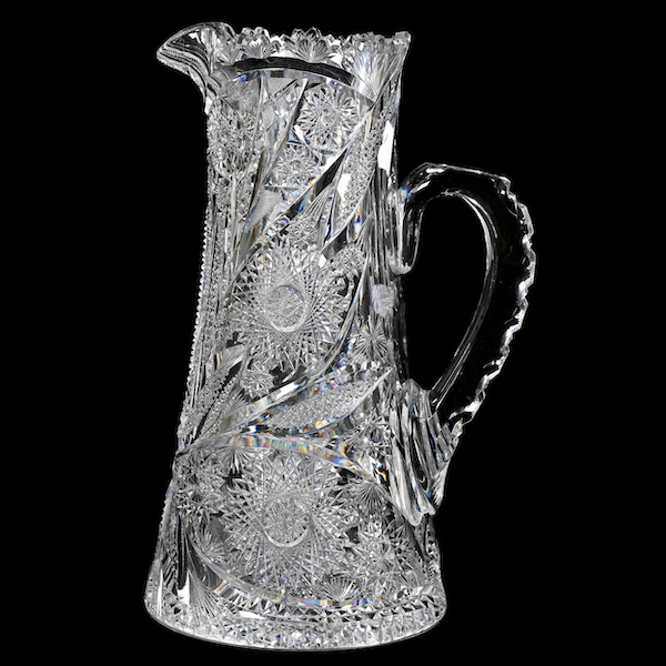 American Brilliant Cut Glass tankard signed Libbey in an unidentified Anderson pattern, sold in the Sept. 10 auction for $21,850