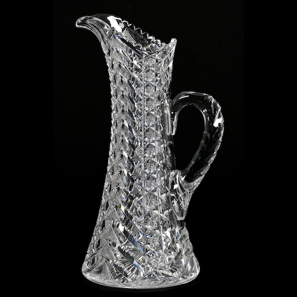 American Brilliant Cut Glass tankard signed Libbey in the Herringbone pattern, sold in the Sept. 10 auction for $11,500