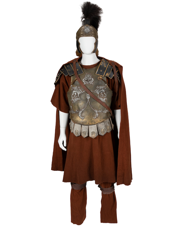 Six-piece Roman general costume worn by Russell Crowe in ‘Gladiator,’ estimated at $128,000-$192,000. Image courtesy of Heritage Auctions