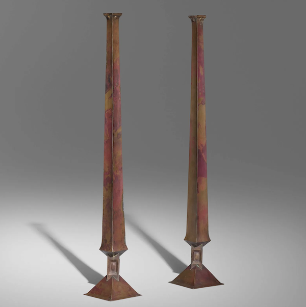 Pair of Frank Lloyd Wright weed holders, estimated at $200,000-$300,000