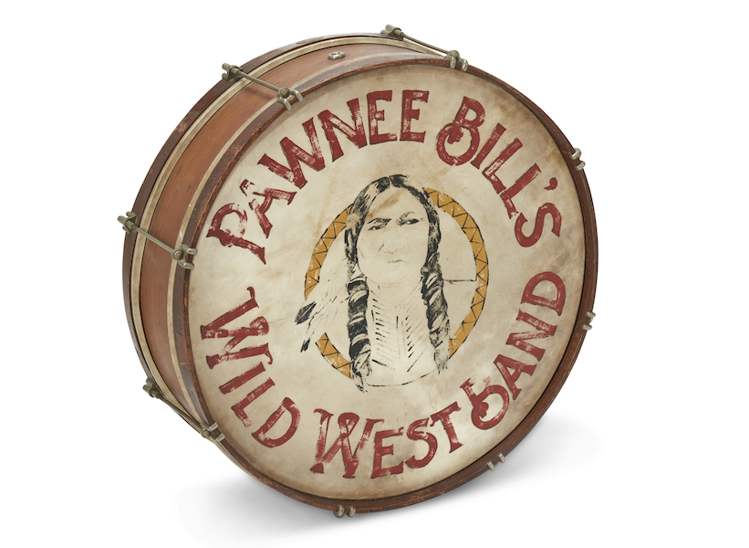Bass drum from Pawnee Bill’s Wild West Band, $12,500