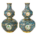 Pair of gilt-bronze cloisonne enamel double gourd vases, estimated at $50,000-$60,000
