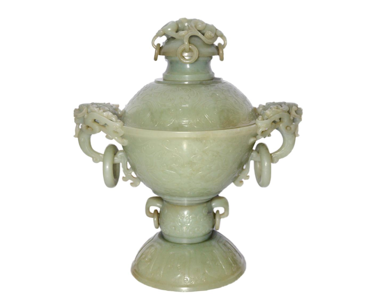 Qing dynasty jade censer, estimated at $40,000-$50,000