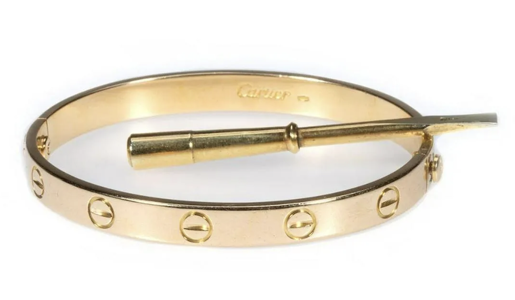 Cartier 18K gold LOVE bracelet, estimated at $2,000-$3,000