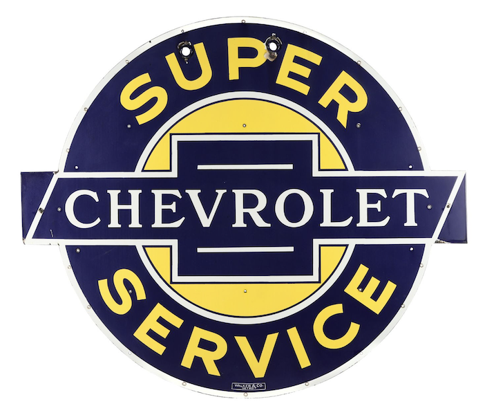 1940s American Chevrolet Super Service dealer neon sign, CA$12,390