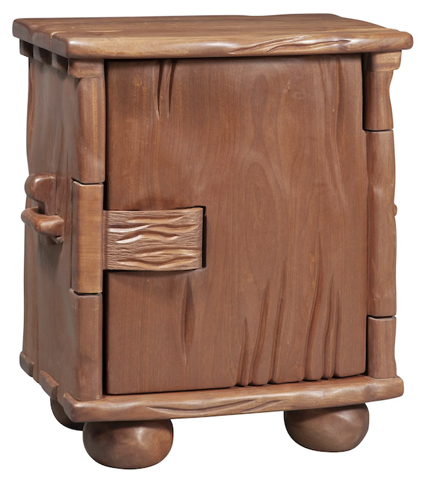 Carved Sapele cabinet by Alexandre Noll, $44,100