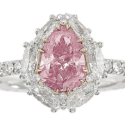 Fancy Vivid pink diamond ring, $187,500. Image courtesy of Heritage Auctions