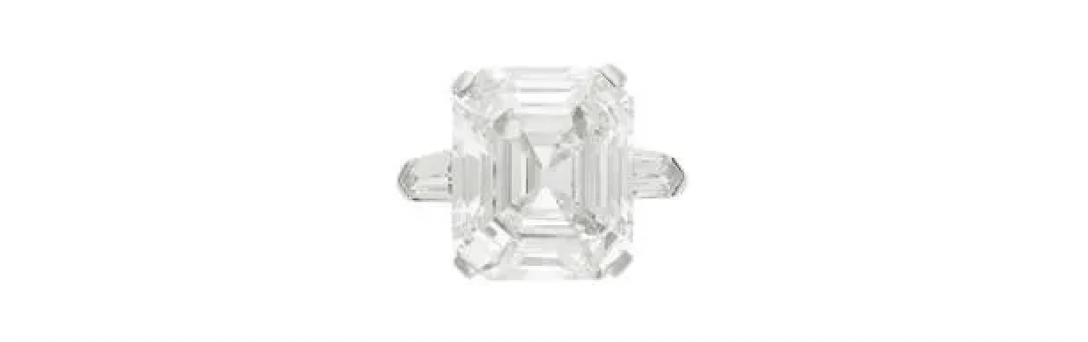 Van Cleef & Arpels platinum and diamond ring, $327,600. Image courtesy of Doyle and LiveAuctioneers