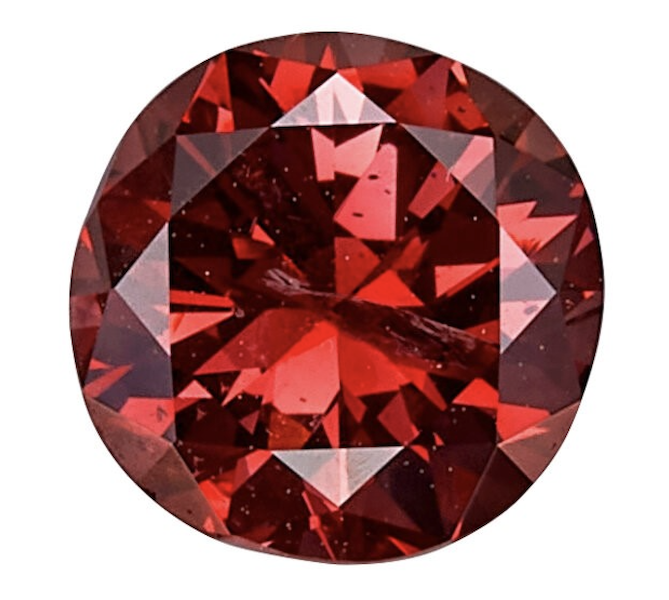 Fancy orangy-red diamond, $1.75 million. Image courtesy of Heritage Auctions