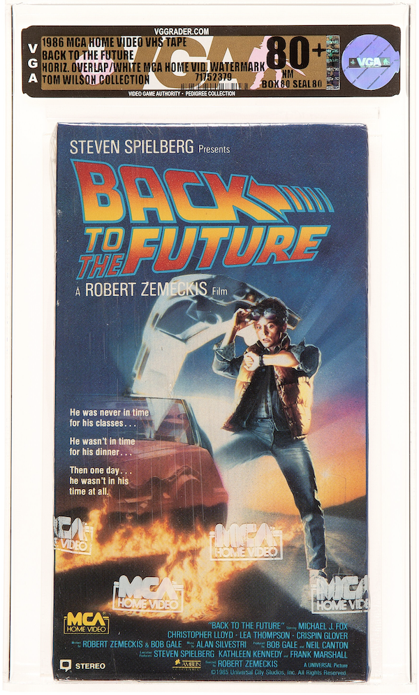 Shrink-wrapped ‘Back to the Future’ VHS tape, $75,000. Image courtesy of Heritage Auctions
