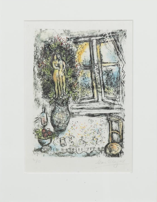 Marc Chagall, ‘La Fenetre Entrouverte,’ estimated at $5,000-$7,000