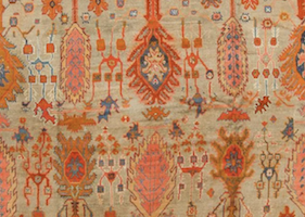 Hand-woven Oushak rugs: not designed for foot traffic
