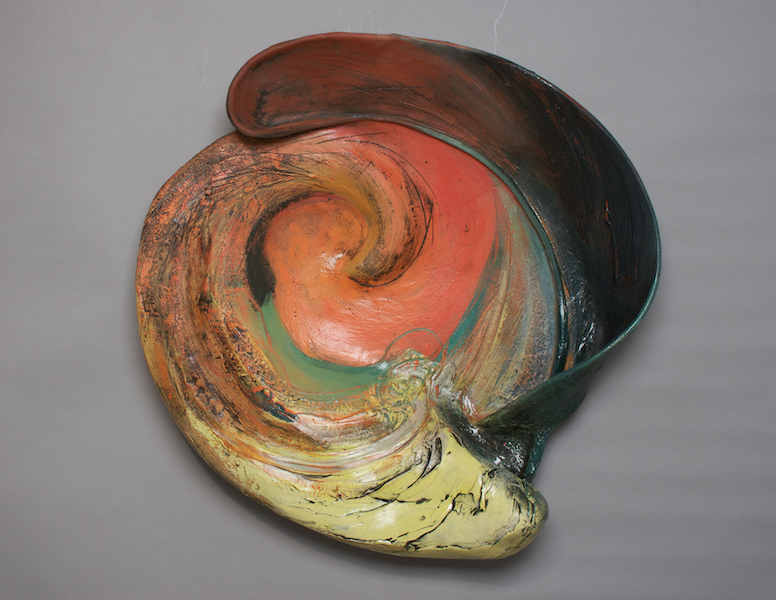 Susanne Stephenson, ‘Orange Wave I,’ 1996, terracotta with slip and glaze. Collection of the artist © Susanne Stephenson. Photo by Susanne Stephenson