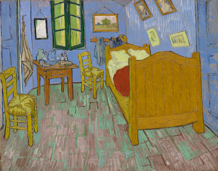 Vincent van Gogh (Dutch, 1853-1890), ‘The Bedroom,’ 1889. Oil on canvas; 29 by 36 5/8in (73.6 by 92.3cm). The Art Institute of Chicago, Helen Birch Bartlett Memorial Collection, 1926.417