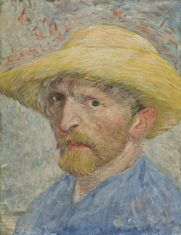 Vincent van Gogh (Dutch, 1853-1890), ‘Self Portrait,’ 1887. Oil on artist board mounted to wood panel; 13 ¾ by 10 ½in (34.9 by 26.7cm). Detroit Institute of Arts, City of Detroit Purchase, 22.13 