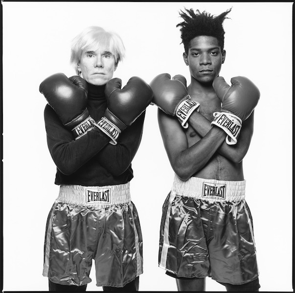 ‘Andy Warhol and Jean-Michel Basquiat #143 New York City, July 10, 1985,’ Photo credit © Michael Halsband, 2022 