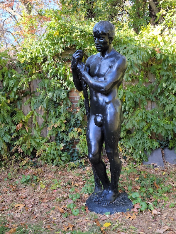 Gertrude Vanderbilt Whitney bronze shepherd statue, estimated at $10,000-$20,000. Image courtesy of Richard Stedman Estate Services