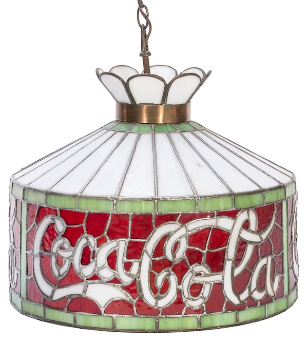 Circa-1920s Coca-Cola hanging lamp, estimated at $1,000-$3,000