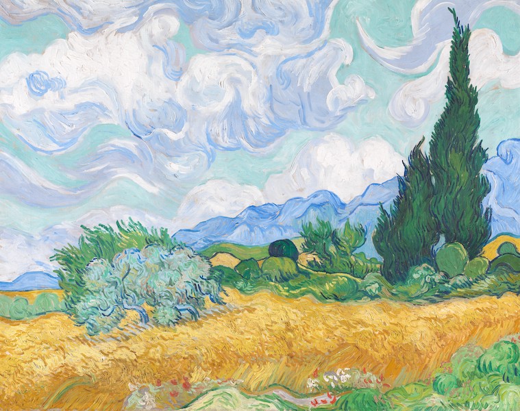 Vincent van Gogh (Dutch, 1853–1890), ‘A Wheatfield, with Cypresses,’ September 1889. Oil on canvas, 28 3/8 by 35 13/16in. (72.1 by 90.9cm). The National Gallery, London. Bought, Courtauld Fund, 1923 Photo © The National Gallery, London 