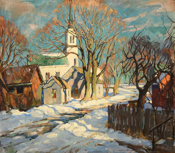 William Lester Stevens, ‘Village in the Winter,’ estimated at $20,000-$30,000