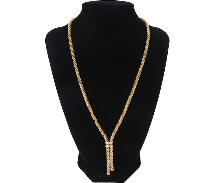 18K gold and diamond rope necklace, $2,520