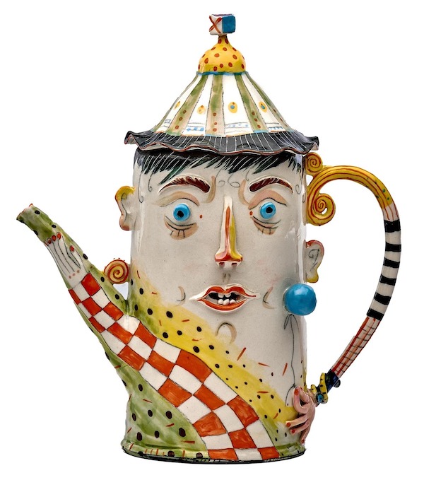 This painted and glazed ceramic teapot by Irina Zaytcev brought $500 plus the buyer’s premium in June 2020. Image courtesy of Treadway and LiveAuctioneers